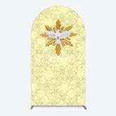 Aperturee - Aperturee Holy White Pigeon Gold Pastor Day Arch Backdrop